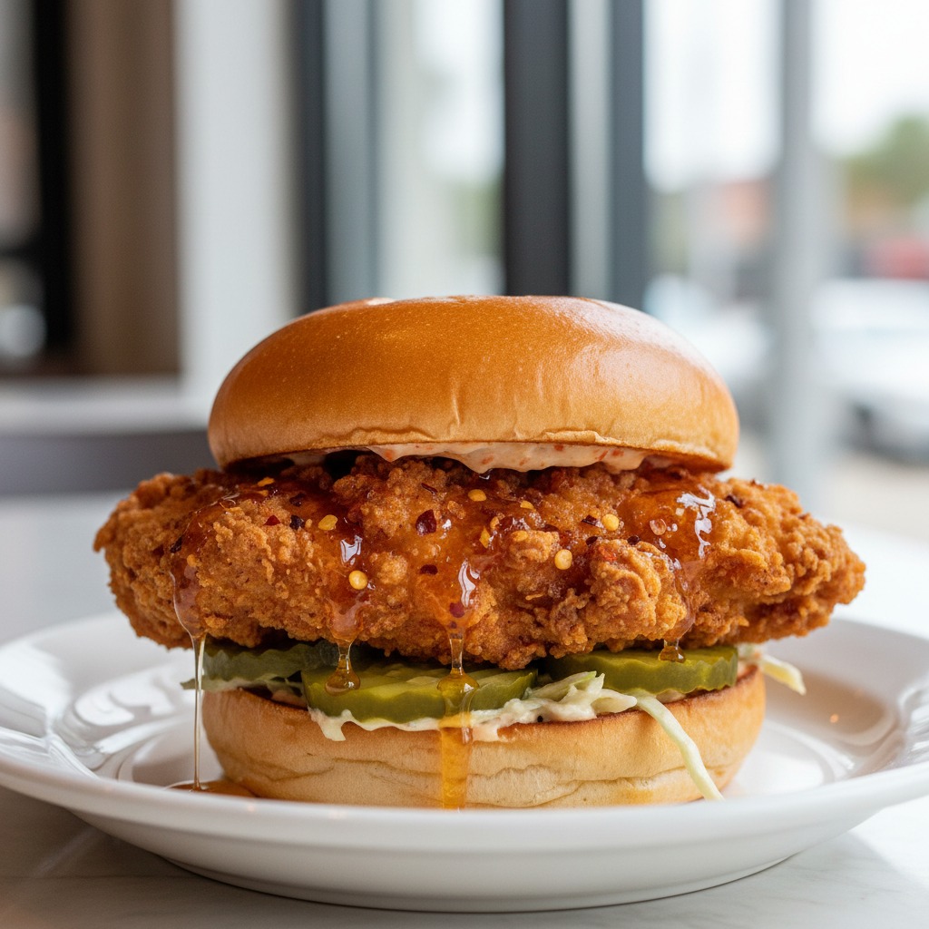 Crispy Hot Honey Fried Chicken Sandwich: Spicy, Juicy, and Addictively Good