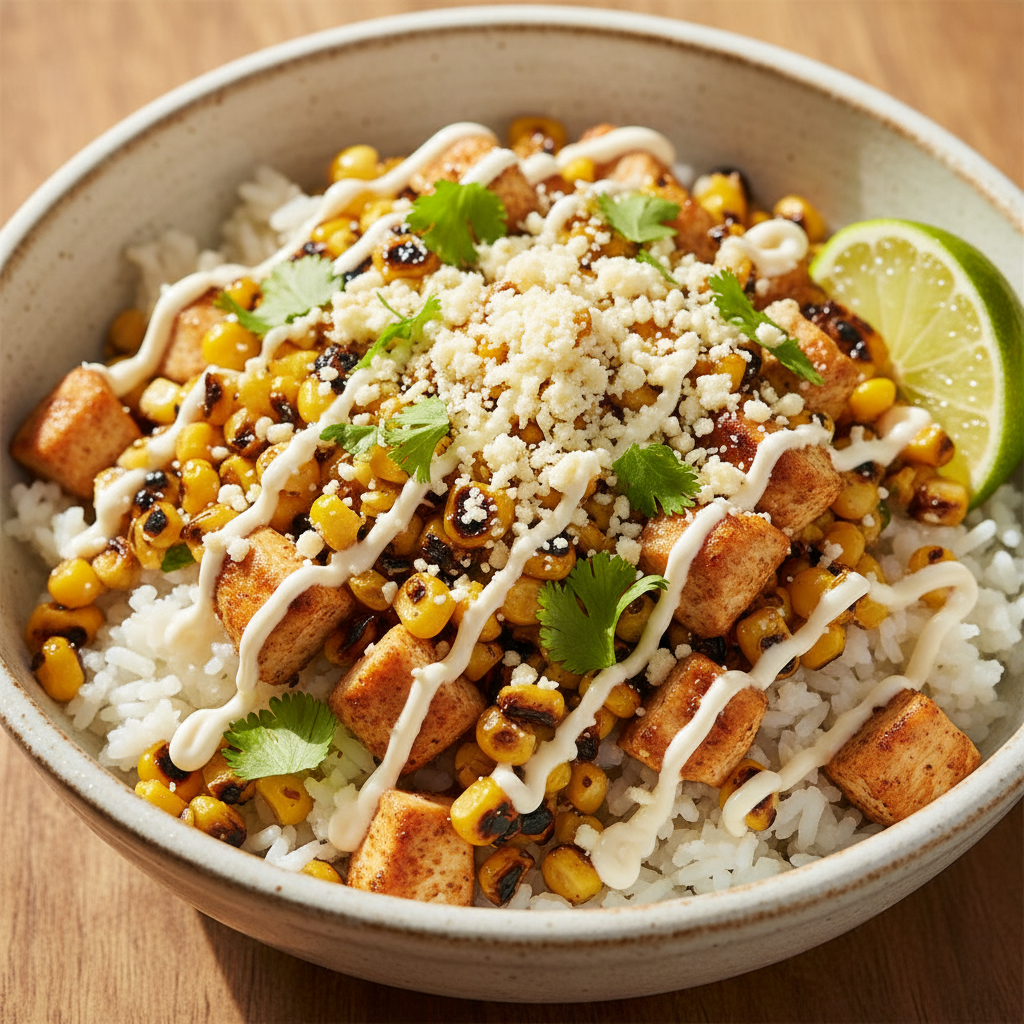 Summer Street Corn Chicken Rice Bowls