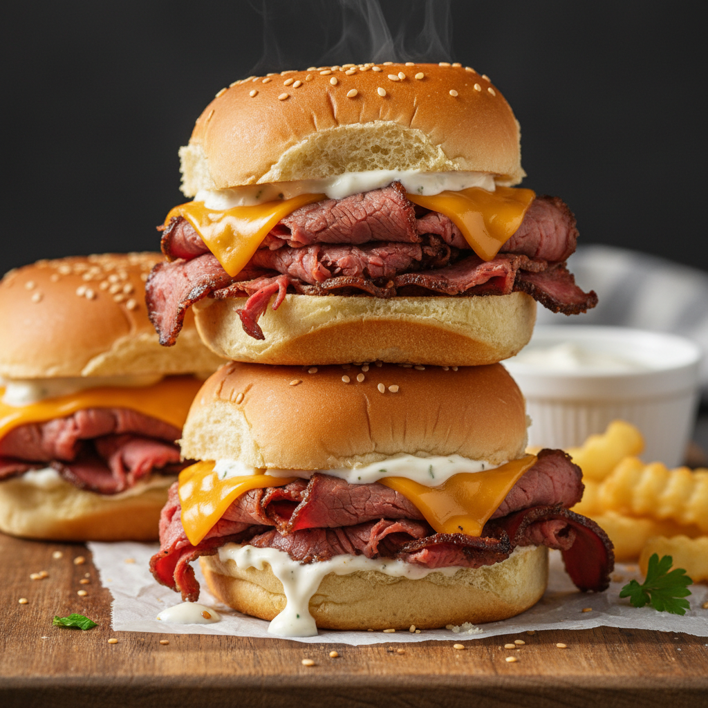 Arby’s-Style Roast Beef Sliders with Horsey Sauce