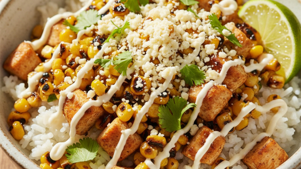 Summer Street Corn Chicken Rice Bowls