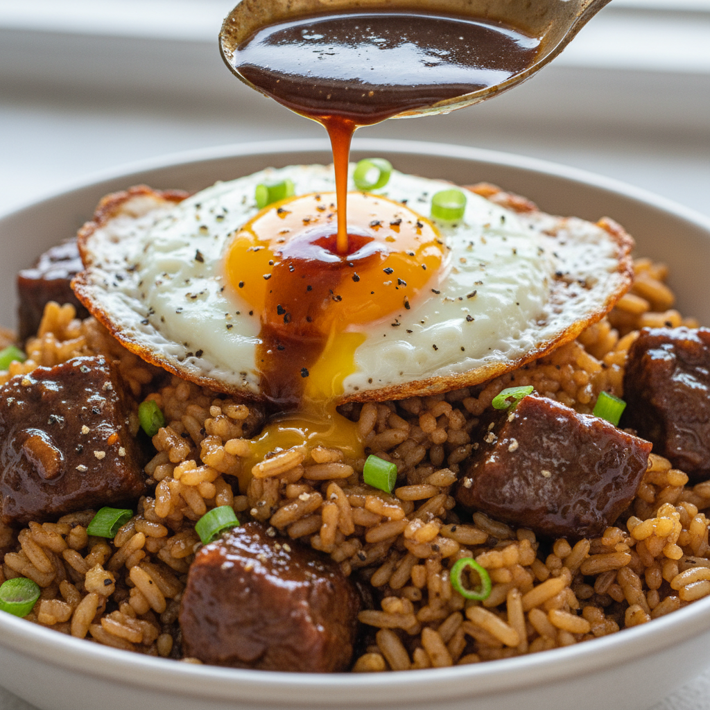 Filipino Beef Adobo Fried Rice